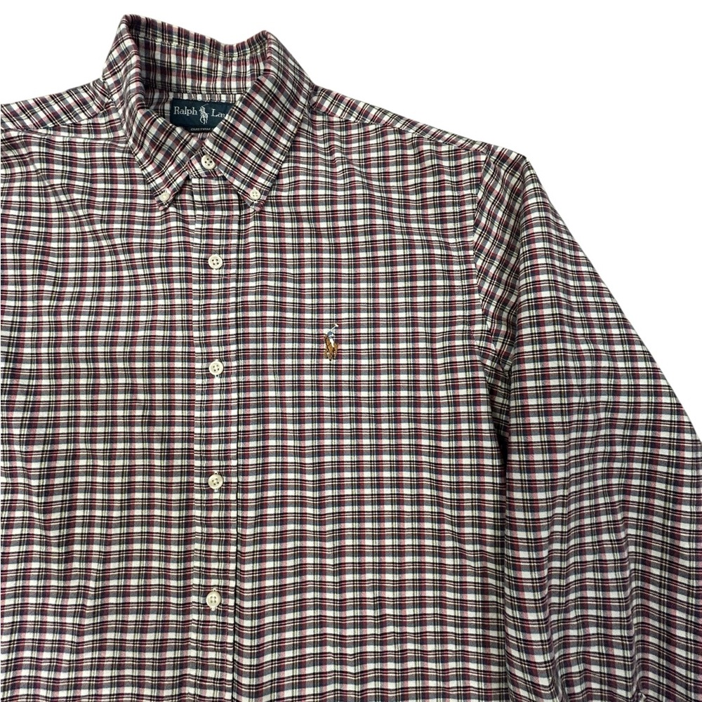 Polo Ralph Lauren‎ Men's Multicolor Plaid Shirt Custom Fit Large Long Sleeve
